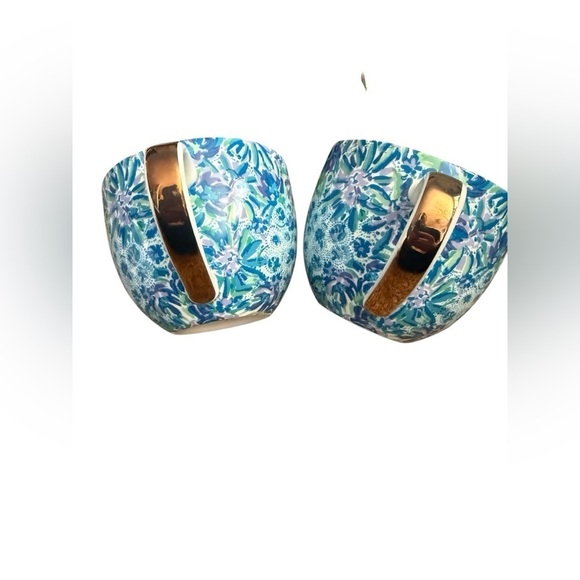Lilly Pulitzer blue lion coffee mug set - Picture 4 of 5